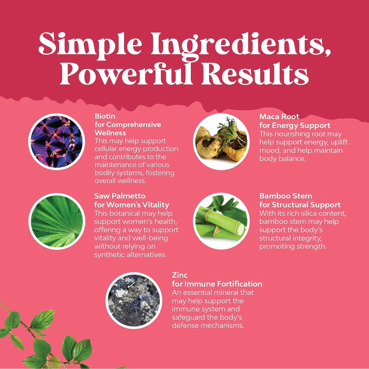 Palmetto De Sierra Extra Fuerte Para Mujeres Con Biotina Síl - Imagen 5