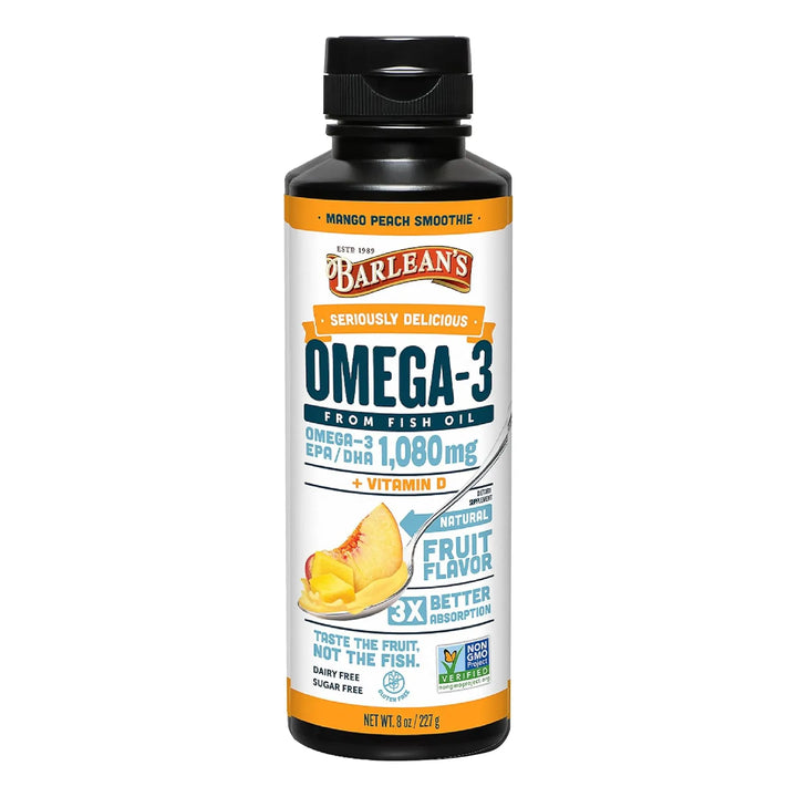 Aceite De Pescado Omega 3 1080 Mg Epa Y Dha Melocoton 8 Oz - Imagen 1