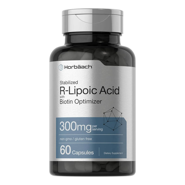 Ácido R-lipoico Estabilizado 300 Mg 60 Cápsulas Biotina - Imagen 1