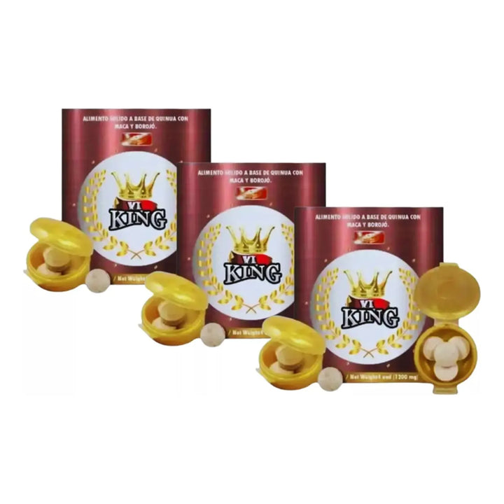 Potenciador Sexual Power Vi King 3 Sachet X12 Comprimidos Masculino Sin Sabor - Imagen 1