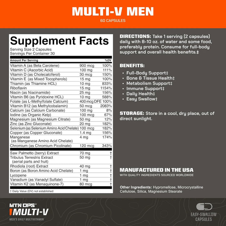 Cápsulas Multivitamínicas Diarias Para Hombre 60 Piezas Sumi - Imagen 2