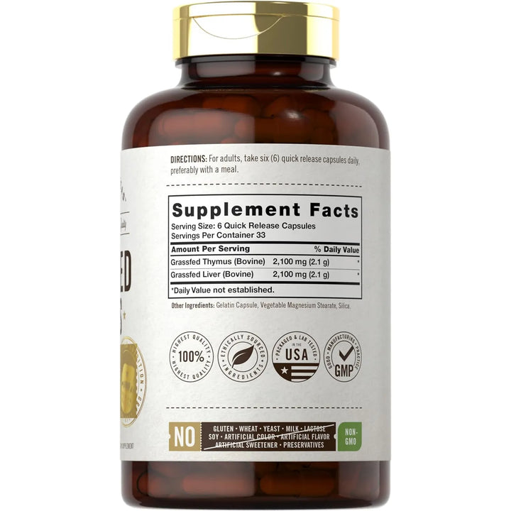 Cápsulas De Ternera Alimentada Con Pasto 4200 Mg 200 Unidade - Imagen 2