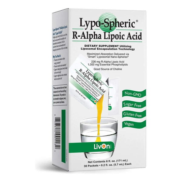 Ácido Lipoesférico R-alfa Lipoico 30 Paquetes 226 Mg Cada Un - Imagen 1