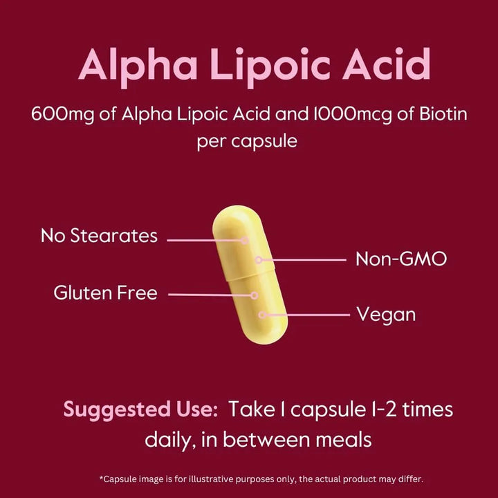 Ácido Alfa Lipoico 600 Mg Con Biotina 240 Cápsulas Naturales - Imagen 5