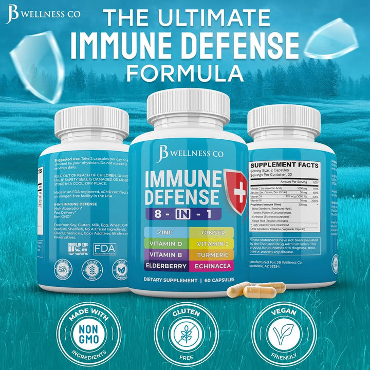 Cápsulas Apoyo Inmunológico 8 En 1 Zinc Vitamina D3 125 Mcg - Imagen 7