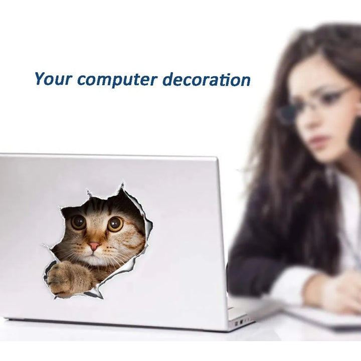 6 Piezas Pegatinas De Pared 3d Gatos Autoadhesivos, Calcoman - Imagen 2