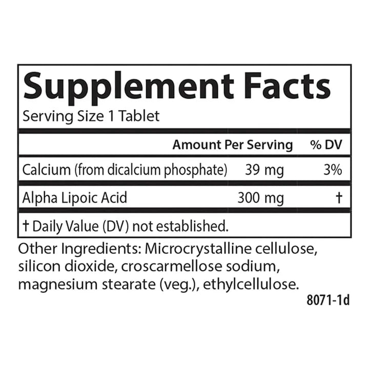 Ácido Alfa Lipoico 300 Mg Potencia Energía 90 Tabletas - Imagen 4