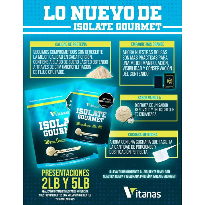 Proteina Isolate Gourmet 5lb - Imagen 3