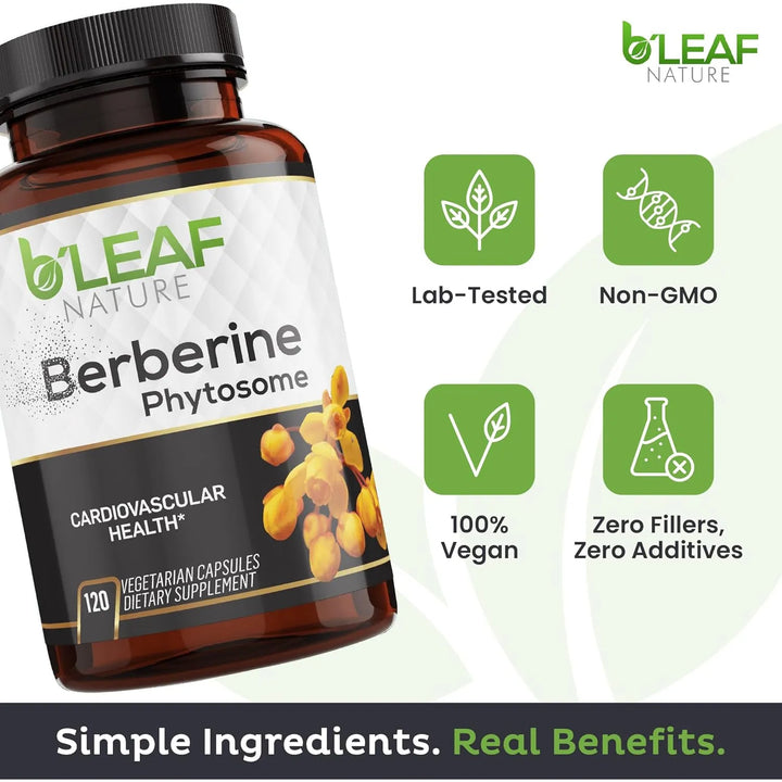 Berberina Fitosómica 1100 Mg Salud Cardiovascular Apoyo Meta - Imagen 3