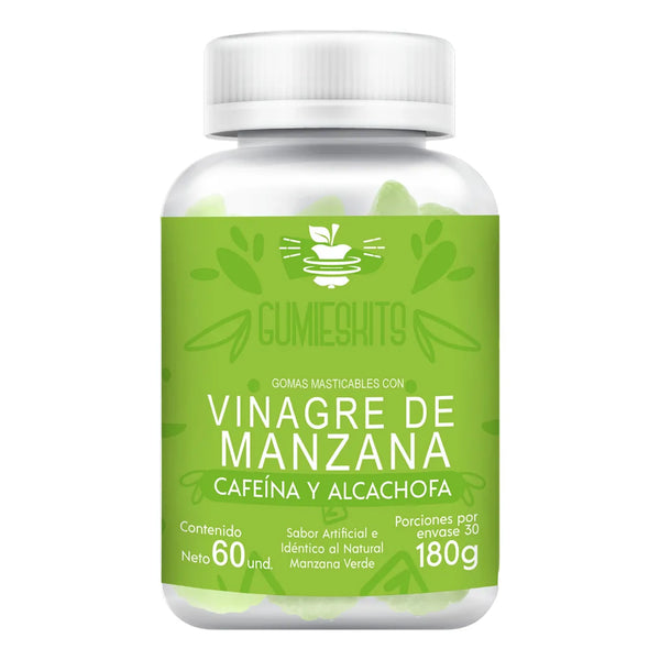 Gomas De Vinagre De Manzana Cafeina & Alcachofa Diuretico Adelgazante - Imagen 1