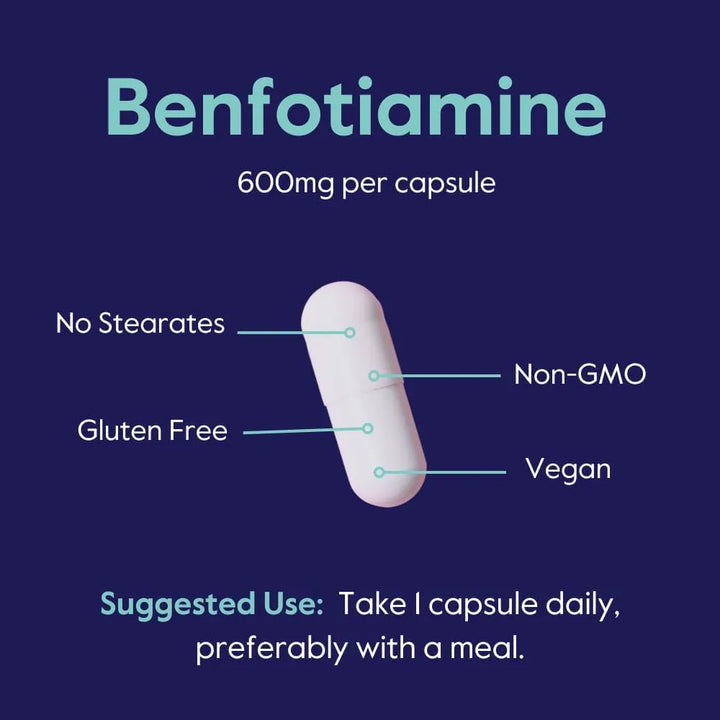 Benfotiamina Ultra 600 Mg 60 Cápsulas Sin Estearatos Máxima - Imagen 5