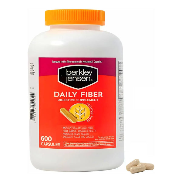 Cápsulas De Cáscara De Psyllium 600 Unidades Fibra Natural S - Imagen 1