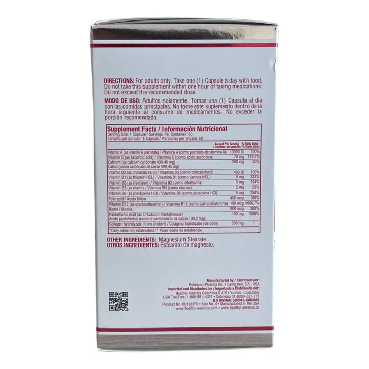 Capell Complex 60 Capsulas Sin Sabor - Imagen 7