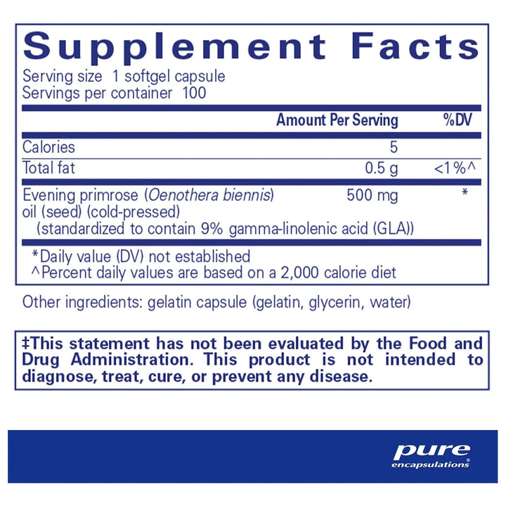 Aceite De Onagra Puro Hipoalergénico 100 Cápsulas 9% De Gla - Imagen 2