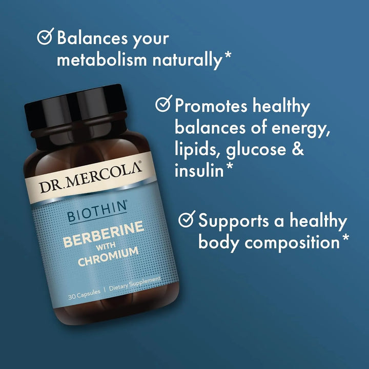Biothin Berberina Con Cromo 30 Cápsulas Apoyo Metabólico Sal - Imagen 4