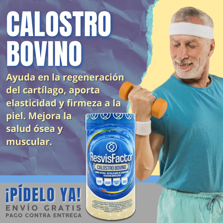 Calostro Bovino Resvisfactor Inmunidad Y Defensas Vainilla - Imagen 5