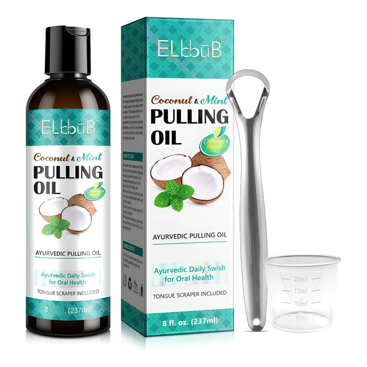 Aceite De Coco Enjuague Bucal Ayurvédico Con Raspador De Len - Imagen 1