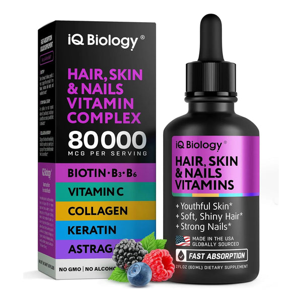 Gotas De Biotina 5000 Mcg Complejo Vital Para Crecimiento Ca - Imagen 1