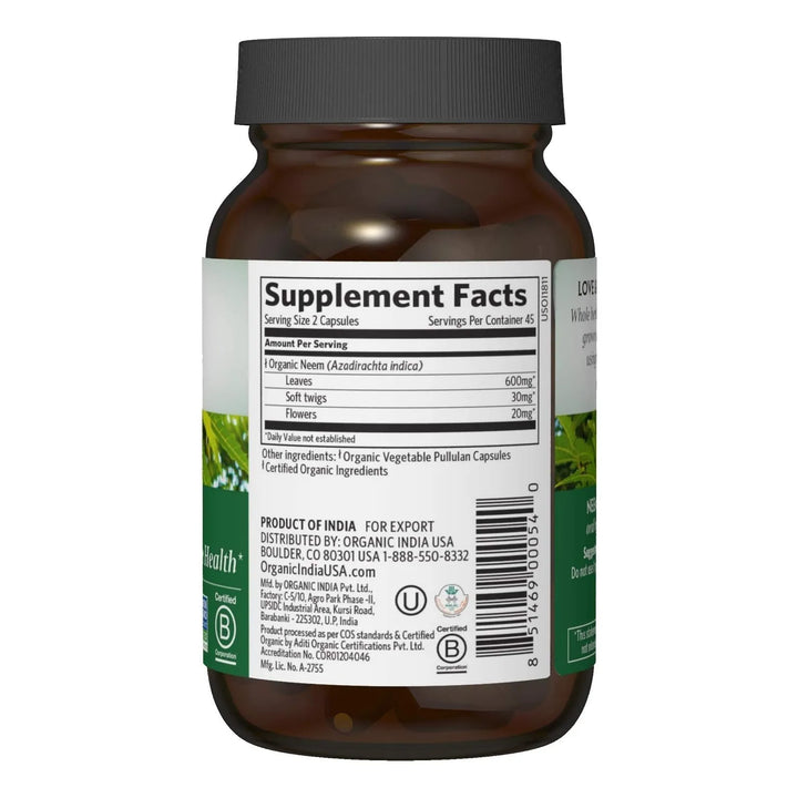Cápsulas De Hojas De Neem Orgánicas Para Salud De Piel Siste - Imagen 2