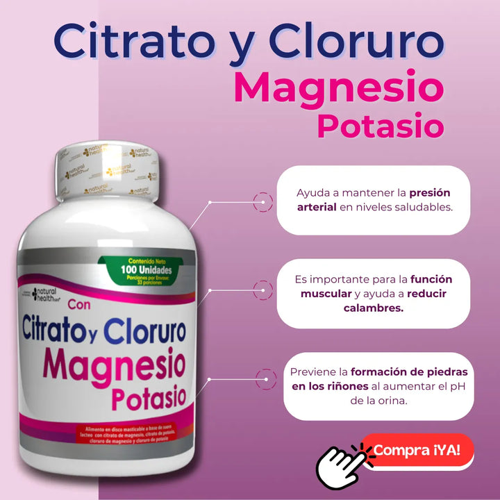 Citrato De Magnesio+ Cloruro De Magnesio + Potasio - Imagen 2