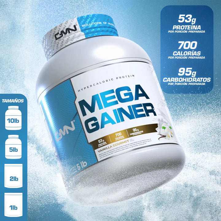 Proteína Sin Azúcar (5 Lb) Mega Gainer Gmn Vainilla Gourmet - Imagen 2