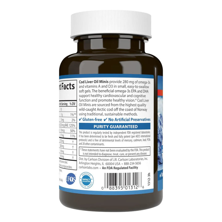 Aceite De Hígado De Bacalao 280 Mg Omega 3 Vitaminas A D3 25 - Imagen 3
