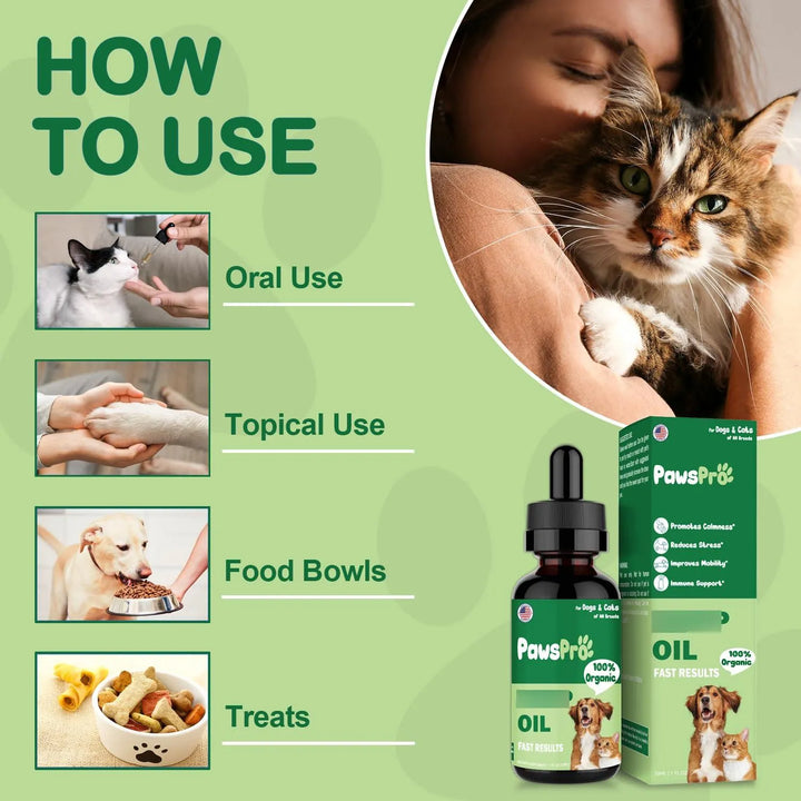 Aceite De Cáñamo Gotas Calmantes Para Perros Y Gatos Reduce - Imagen 3