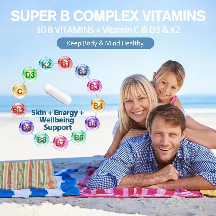 Complejo Vitamínico B 13 En 1 Con B1 B2 B3 B4 B5 B6 B7 B8 B9 - Imagen 7