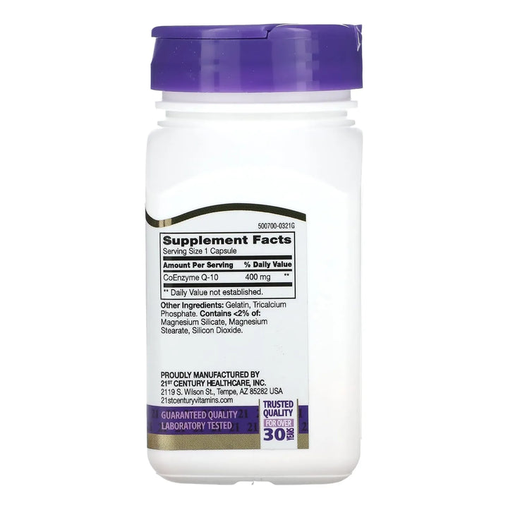 Cápsulas Vegetales Co Q10 400 Mg Energía Celular 30 Unidades - Imagen 2