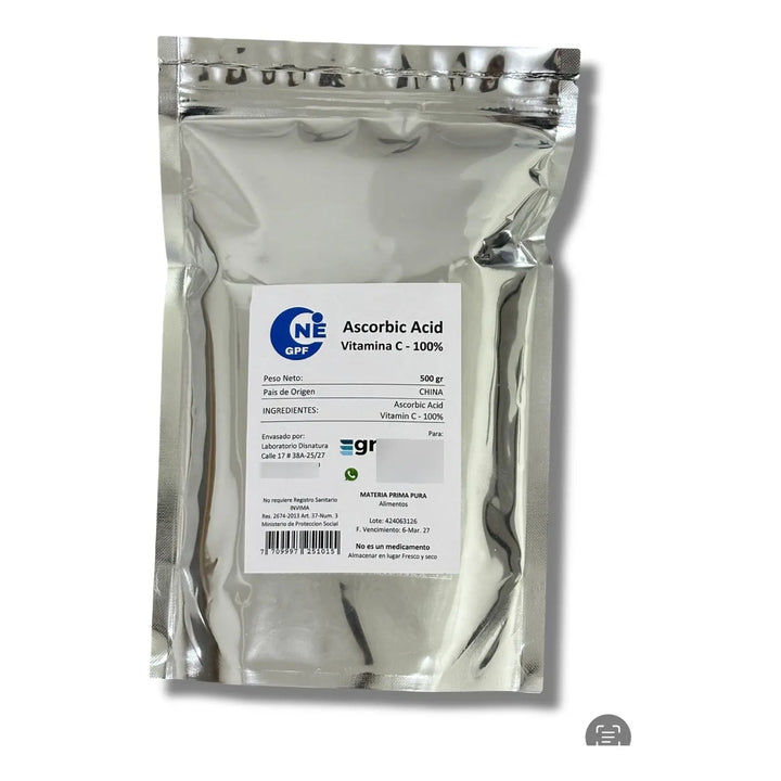 Vitamina C En Polvo X500gr Pura Sin Sabor - Imagen 2