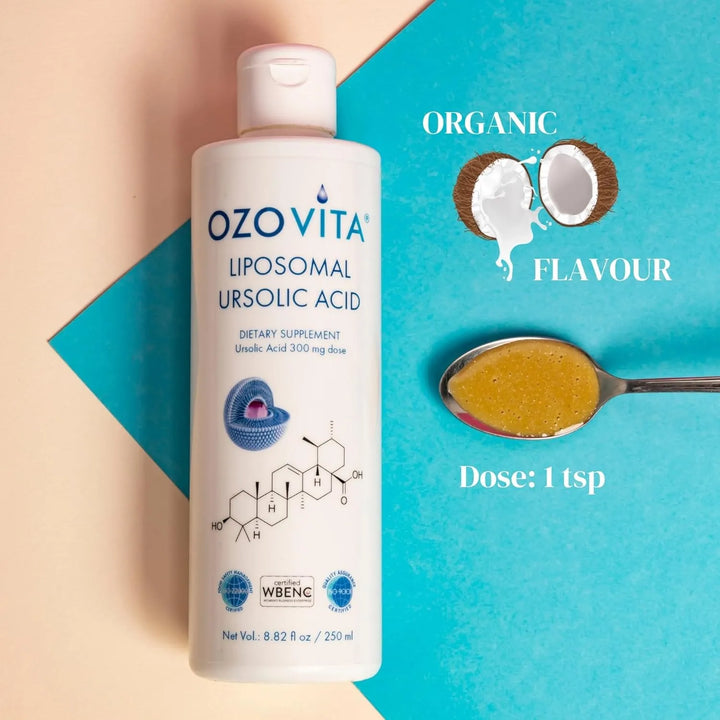 Ácido Ursólico Liposomal Orgánico Sabor Coco 250 Ml Rico En - Imagen 3