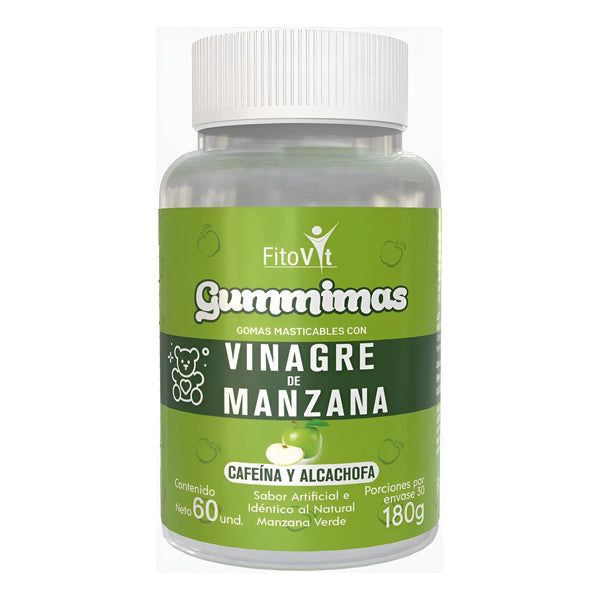 Vinagre De Manzana Con Cafeina Y Alcachofa En Gomas Adelgaza Manzana Verde - Imagen 1