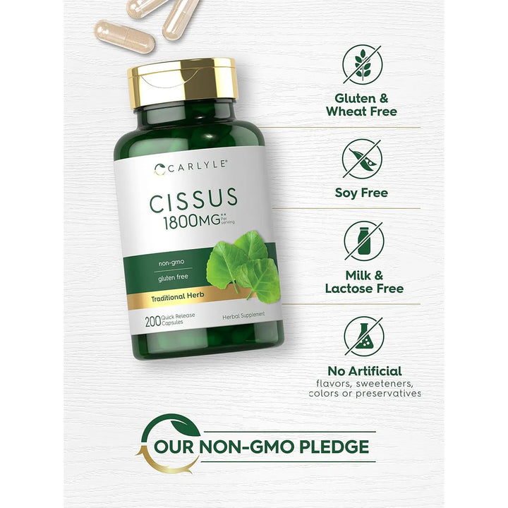 Cissus Quadrangularis 1800mg 200 Cápsulas Extracto Hierbas T - Imagen 4