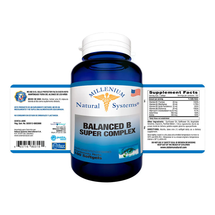 Balanced B Super Complex X100 Sin Sabor - Imagen 2