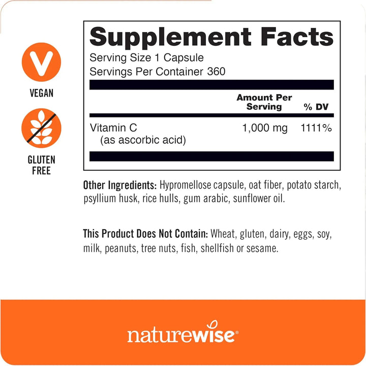 Cápsulas De Vitamina C 1000 Mg Apoyo Inmunológico Y Síntesis - Imagen 3
