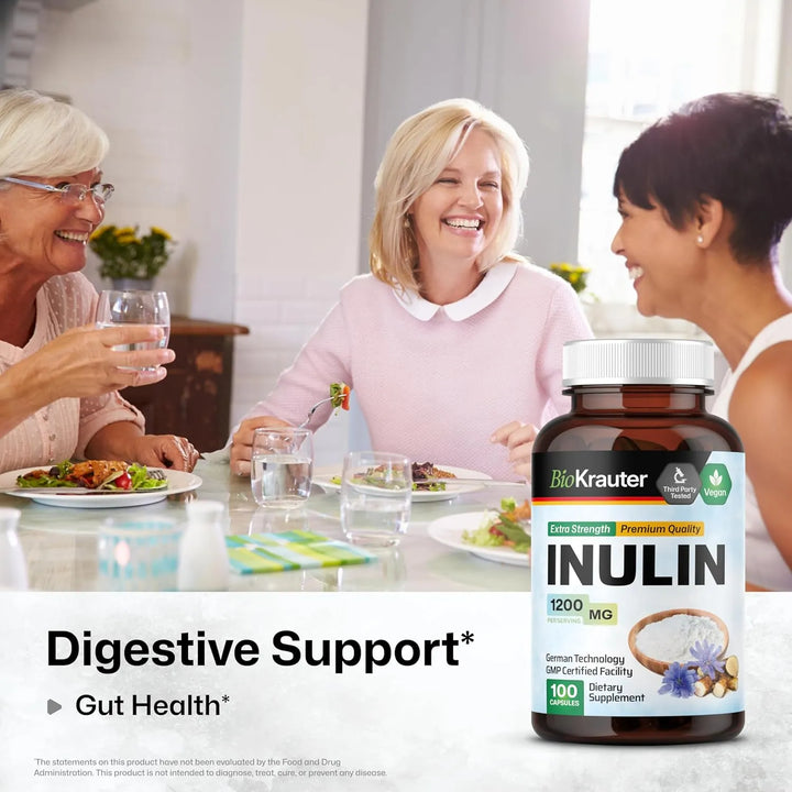 Cápsulas Inulina Polvo 1200 Mg 100 Unidades Fibra Soluble Pu - Imagen 2
