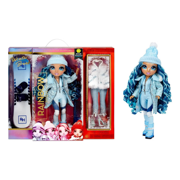 Muñeca Rainbow High Winter Break Skyler Bradshaw Moda Azul Con Accesorios