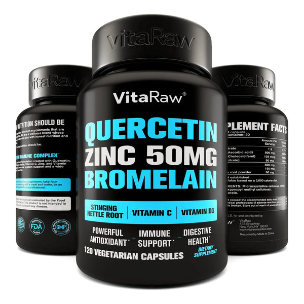 Cápsulas De Quercetina Con Bromelina 500 Mg Apoyo Inmunológi - Imagen 1