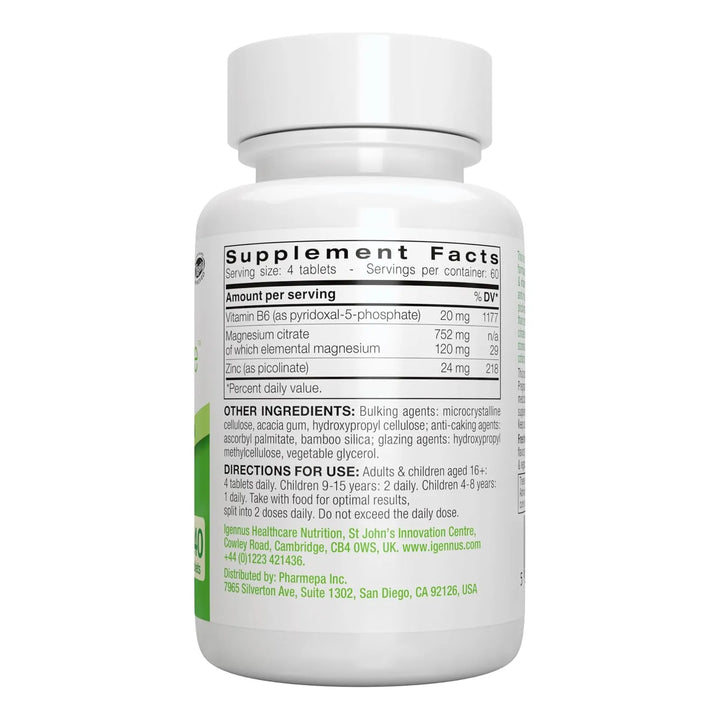 Picolinato De Zinc 24 Mg Magnesio Vitamina B6 Alta Absorción - Imagen 6