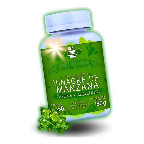 Goma Vinagre Manzana Gomita Vinagre Manzana Adelgazante Natural Vinagre Manzana Organico Limón - Imagen 1