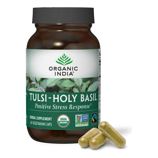 Albahaca Sagrada Tulsi Orgánica 60 Cápsulas Naturales - Imagen 1
