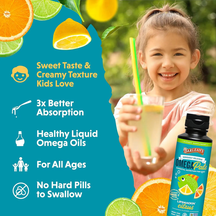 Omega 3 Niños 540 Mg Epa Dha Cerebro Y Ojos Citrus 227 Gr - Imagen 4
