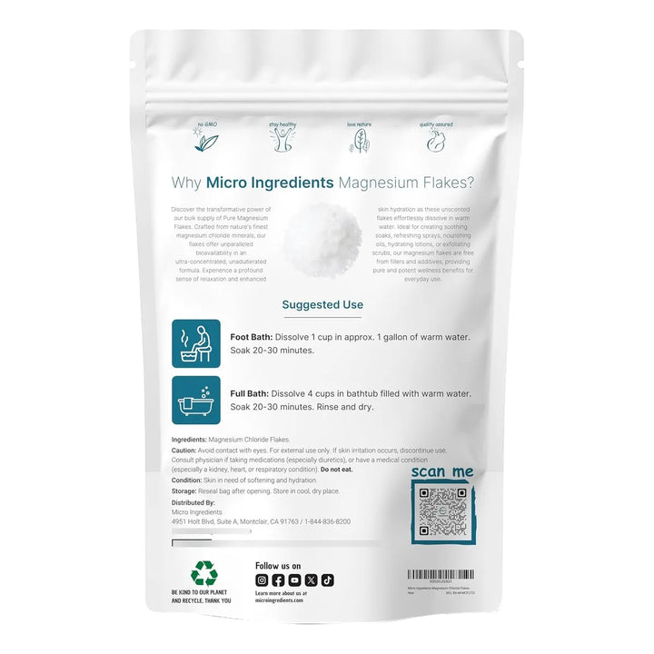 Copos De Magnesio 2.72 Kg Alternativa Sal Epsom Para Baños P - Imagen 2
