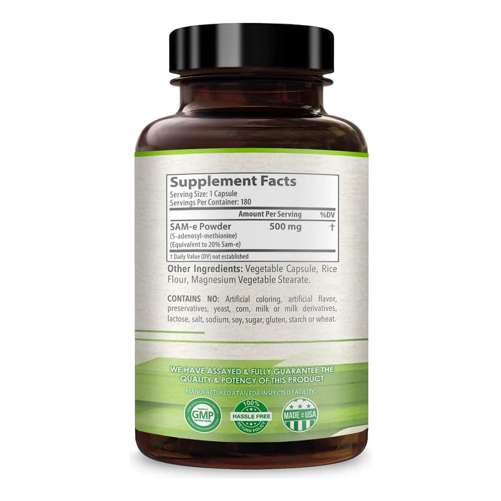Cápsulas De Sam-e 500 Mg 180 Unidades S-adenosil Metionina S - Imagen 3