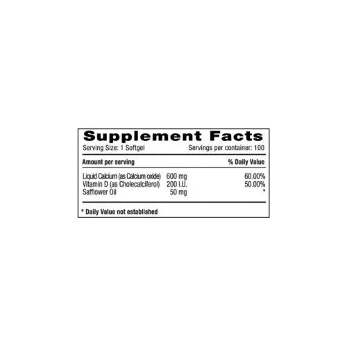 Calcium 600mg + Vitamina D X100 Calcio - Imagen 3
