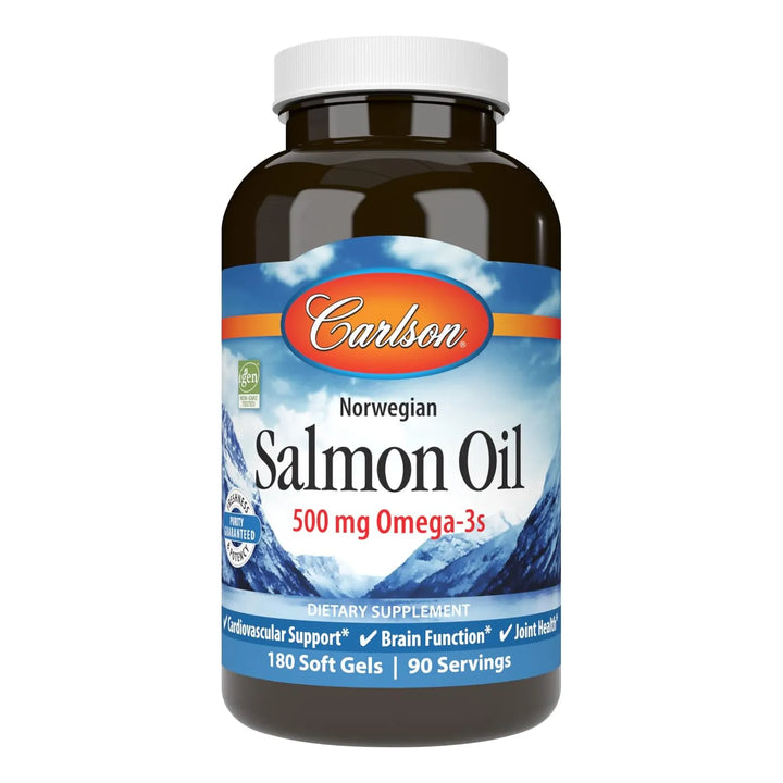 Carlson Aceite De Salmon Noruego 500mg Omega-3 180 Cap - Imagen 1