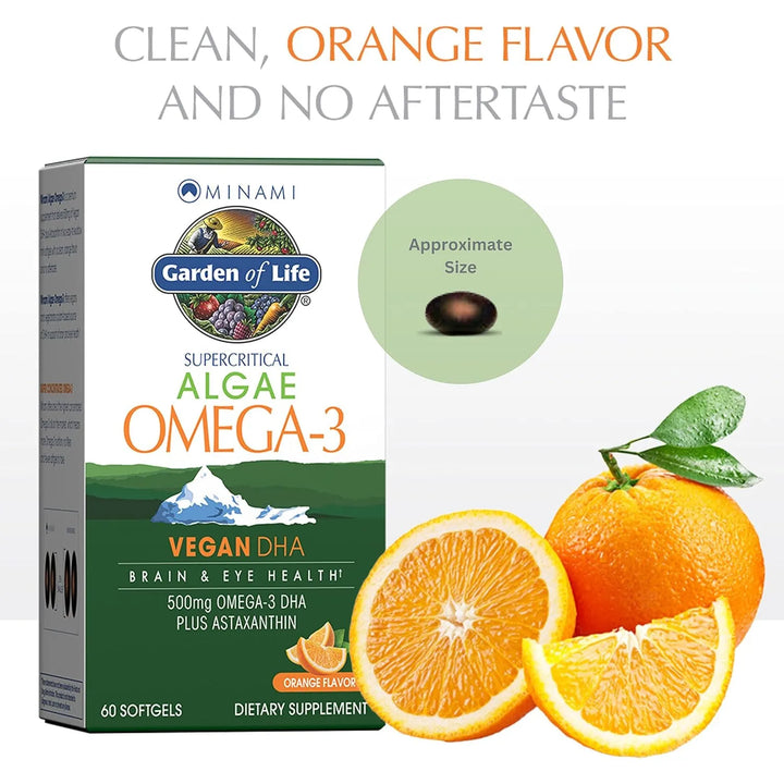 Aceite De Algas Omega 3 Dha 500 Mg Sabor Naranja Salud Cereb - Imagen 3