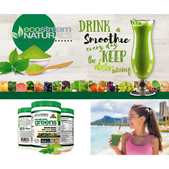 Polvo De Superalimentos Vital First Daily Greens 50 Alimento - Imagen 4
