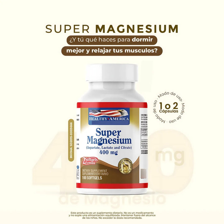 Super Magnesium X 100 Healthy A Sin Sabor - Imagen 2