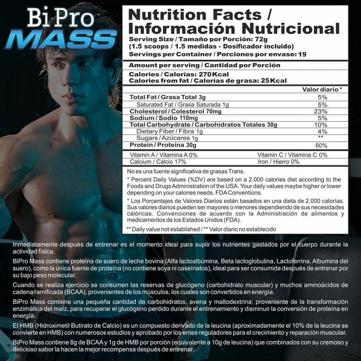 Proteina Bipro Mass 3 Libras - Imagen 2